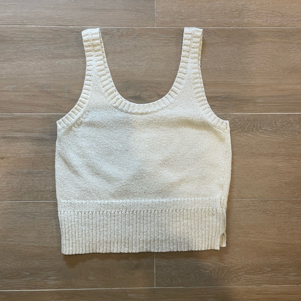 Madewell cropped sweater tank